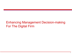 Managing the Digital Firm - Department of Computer Engineering