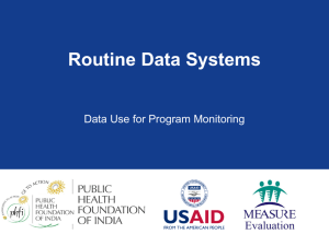 Routine Data Systems - Carolina Population Center