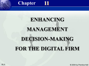 Management Information Systems 8/e Chapter 11 Enhancing