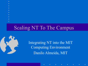 Scaling NT To The Campus
