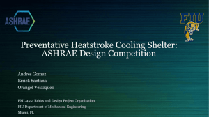 Preventative Heatstroke Cooling Shelter: ASHRAE Design
