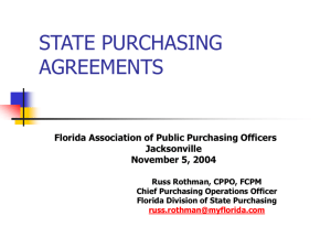 State Purchasing Agreements - Department of Management Services