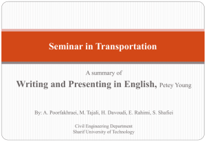 Basic Econometrics in Transportation