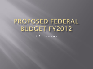 Proposed Federal Budget FY2012