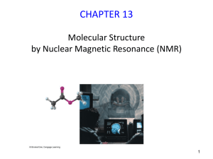 CHAPTER 13 Molecular Structure by Nuclear Magnetic Resonance