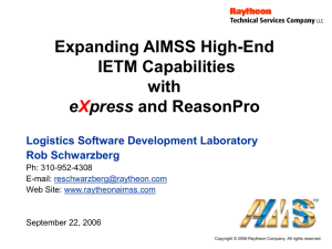 Expanding AIMSS High-End IETM Capabilities with eXpress and