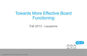 Towards More Effective Board Functioning