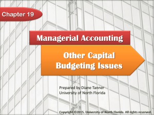 Other Capital Budgeting Issues