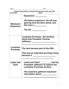Guided Cornell Notes: Louisiana Purchase and Lewis and Clark