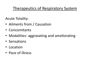 Therapeutics of Respiratory System and GIT