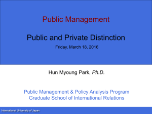 Public-private Distinction - International University of Japan