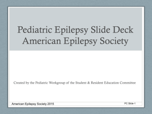 Pediatric Clinical - American Epilepsy Society