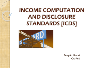 INCOME COMPUTATION AND DISCLOSURE STANDARDS [ICDS]