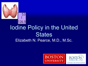 Current Iodine Nutritional Status in the United States