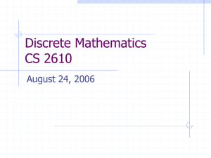 CSCI 2610 Discrete Mathematics