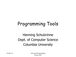 Programming Tools - Columbia University