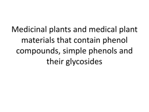 10. MP and MPM that contain phenol compounds, simple phenols