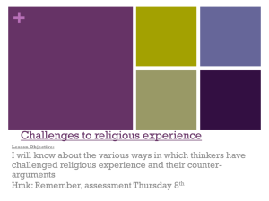 Challenges to religious experience