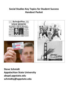 Social Studies Handout Packet - Appalachian State University