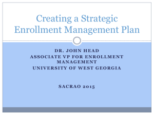 Creating a Strategic Enrollment Management Plan