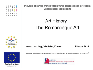 Art History - Romanesque Art
