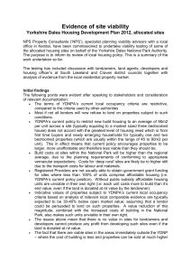 Evidence of site viability Yorkshire Dales Housing Development