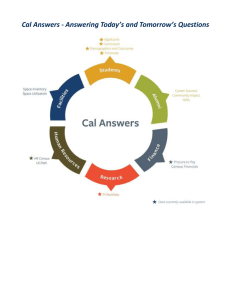 Cal Answers Business Intelligence Solution