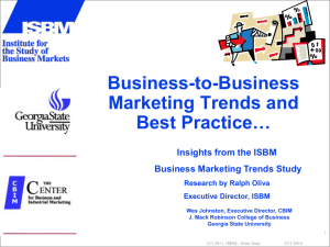 Business-to-Business Marketing Trends and Challenges Toward the