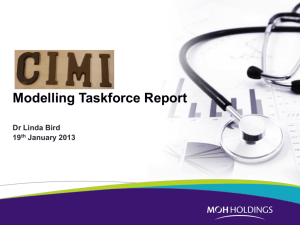 CIMI Modelling Taskforce Report