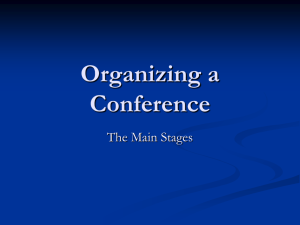 Organizing a Conference