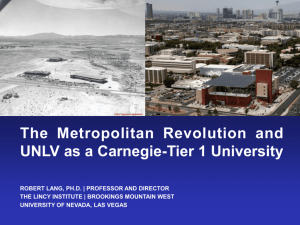 "The Metropolitan Revolution and UNLV as a Carnegie