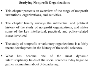 Studying Nonprofit Organizations