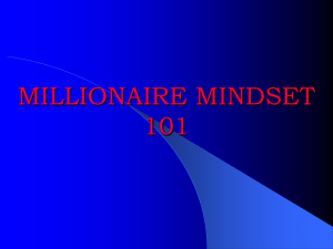 Developing a Millionaire Mindset