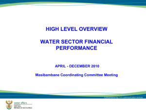 Water Sector Financial Performance