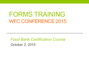 Forms Training WFC Conference