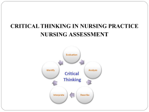 03. Critical Thinking in Nursing Practice, Nursing Assessment