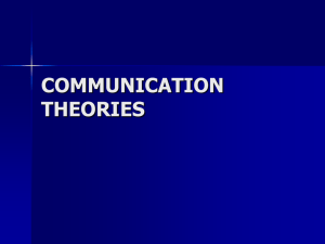 communication theories - Journalism Year 3 Semester 3 Course Site