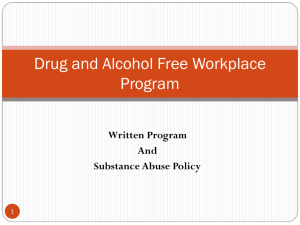 Drug and Alcohol Free Workplace Program