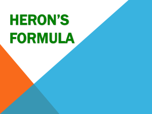 Heron's Formula Aim