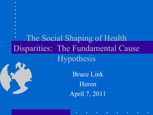 The social shaping of population health