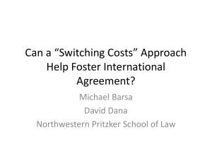 Can a *Switching Costs* Approach Help Foster International