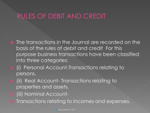 2.rules of debit and credit
