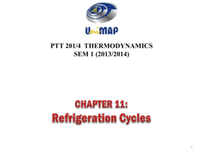 Chapter 11: Refrigeration Cycle