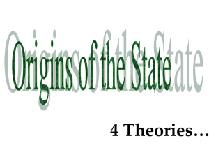 4 Theories of Government and 4 Characteristics of the state