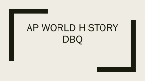 AP World History DBQ - Harrison Humanities