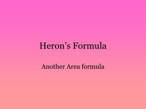 Heron's Formula