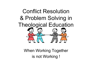 Conflict Resolution & Problem Solving