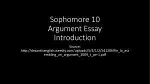 Argument Introduction Lecture Slides