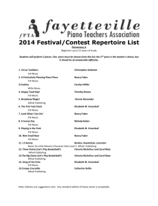 2014 Festival/Contest Repertoire List