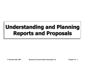 Understanding and Planning Reports and Proposals